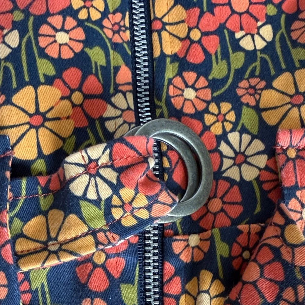 Miracle Eye Marigold Floral Zip-Up Romper - Picture 6 of 10